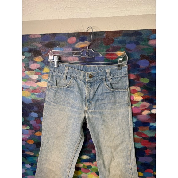 Vintage 70s Kids Levis Flare Jeans Light Wash Denim Bell Bottoms - Picture 2 of 8